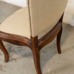 Silla Francesa Tapizada con Tachas - Madera y Tela - imagen 3