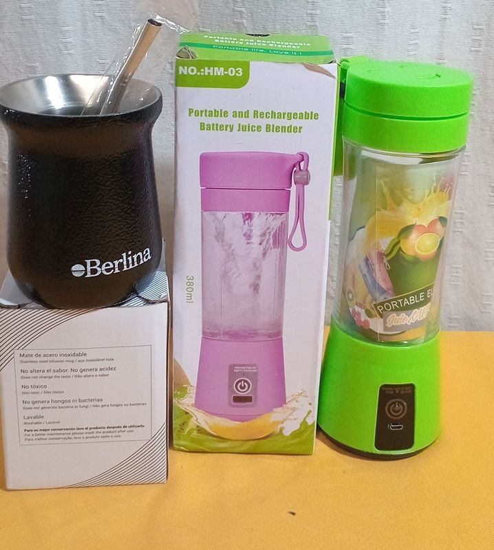 Lote siguiente: Mate de acero y licuadora portátil para jugos