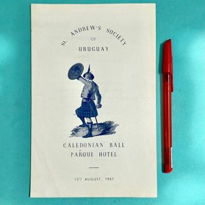 Folleto Oficial Baile Caledonio Parque Hotel Montevideo 1957 St. Andrew's Society - imagen 1