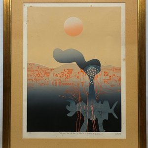 Grabado "Hay una casa al sur..." de Antonio Andivero, 12/75, 60 x 45 cm - imagen 2
