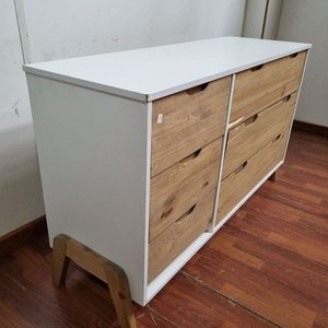 Cómoda Moderna Diseño Nórdico Blanco y Madera Natural - imagen 5
