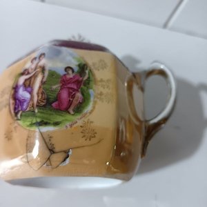 Juego de té antiguo de porcelana con escena mitológica - imagen 6