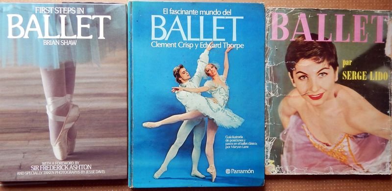 Lote de 3 Libros sobre Ballet: Serge Lido, Clement Crisp y Edward Thorpe
