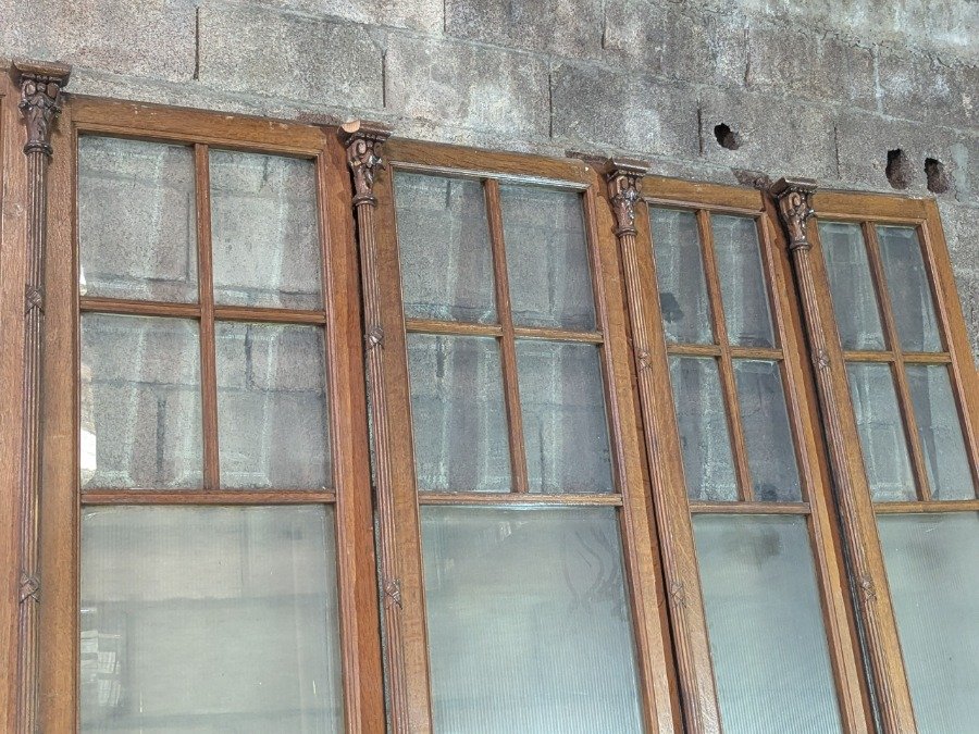 Puerta de madera antigua con seis paneles - imagen 14