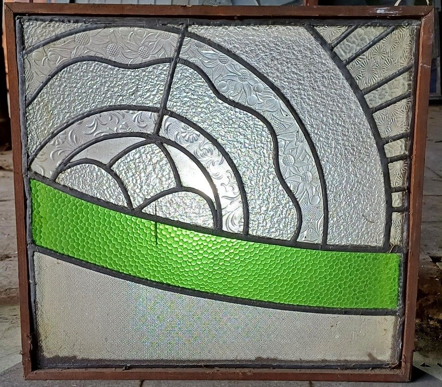 Lote anterior: Panel de vitraux enmarcado - Artículo de vidrio estampado