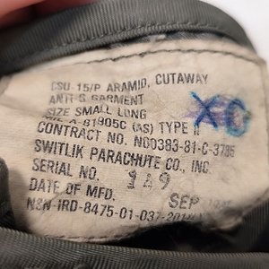 Pantalón Presurizado Anti-G Piloto Americano CSU-15/P Usado - imagen 7