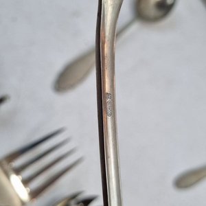 Juego de 8 Piezas de Vajilla en Alpaca Plateada: Cuchara, Cucharón y Más - imagen 4