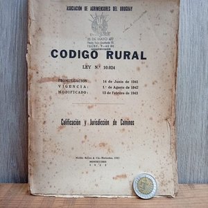 Lote anterior: Libro Código Rural Uruguay 1943 Promulgación Decretos