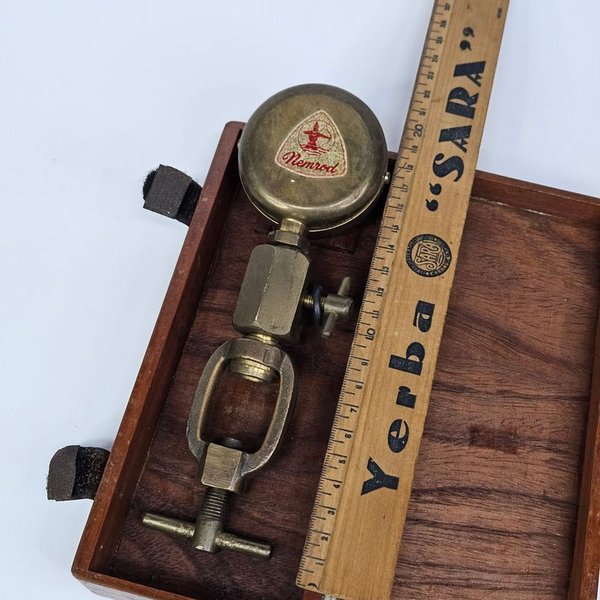 Antiguo Medidor de Presión Dacor en Caja de Madera - imagen 5