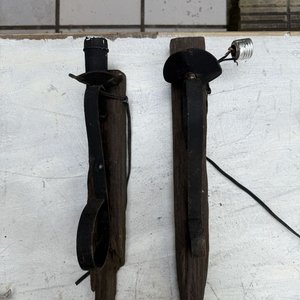 Apliques de Pared Rústicos de Madera Recuperada y Hierro Forjado - imagen 3