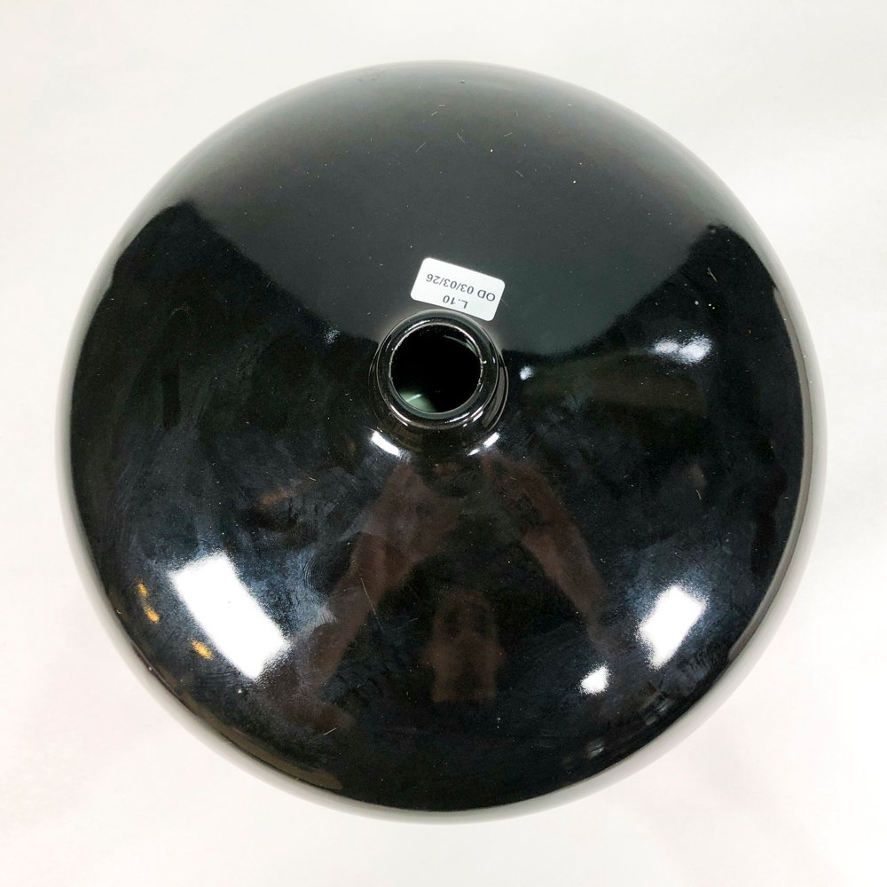 Vaso en loza globular color negro - imagen 4