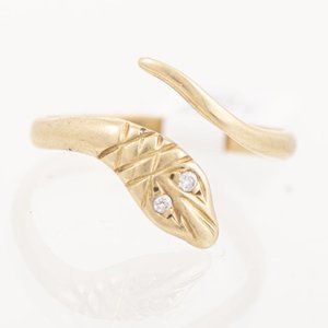 Anillo Oro 18k Diseño Víbora con Brillantes - imagen 1