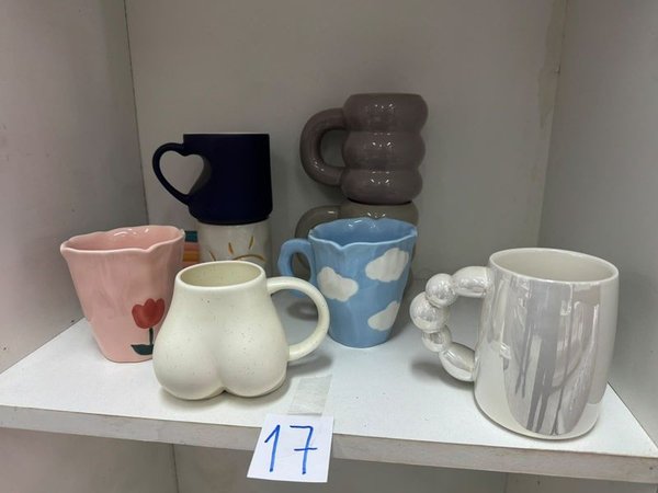 Set de 8 Tazas de Cerámica con Diseños Únicos - imagen 1