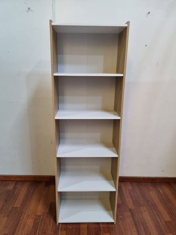 Estantería Organizadora Moderna de Madera Clara y Blanca
