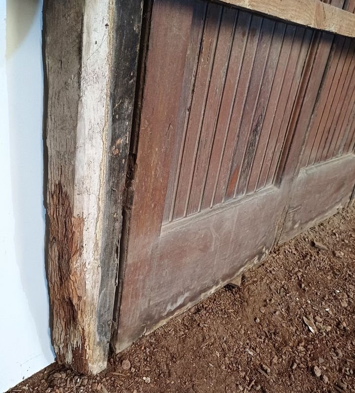 Puerta de dos hojas con marco, completamente en pinotea - imagen 5