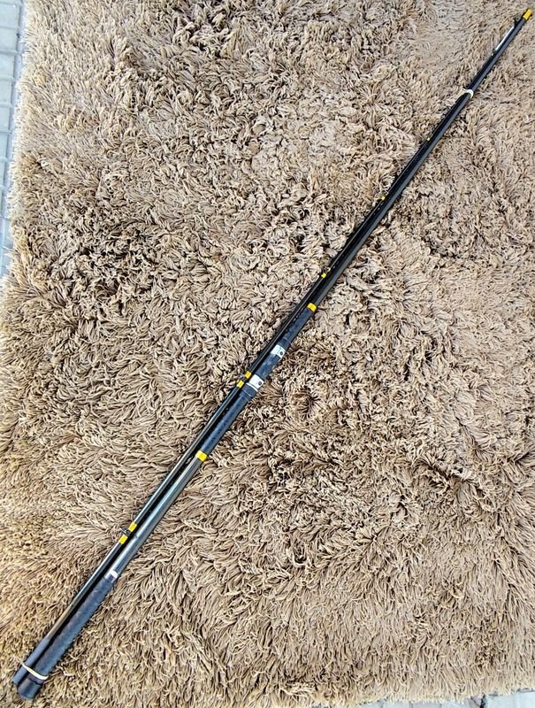Caña de Pesca Marine Sports 4.20m, 2 Tramos, Negro y Amarillo
