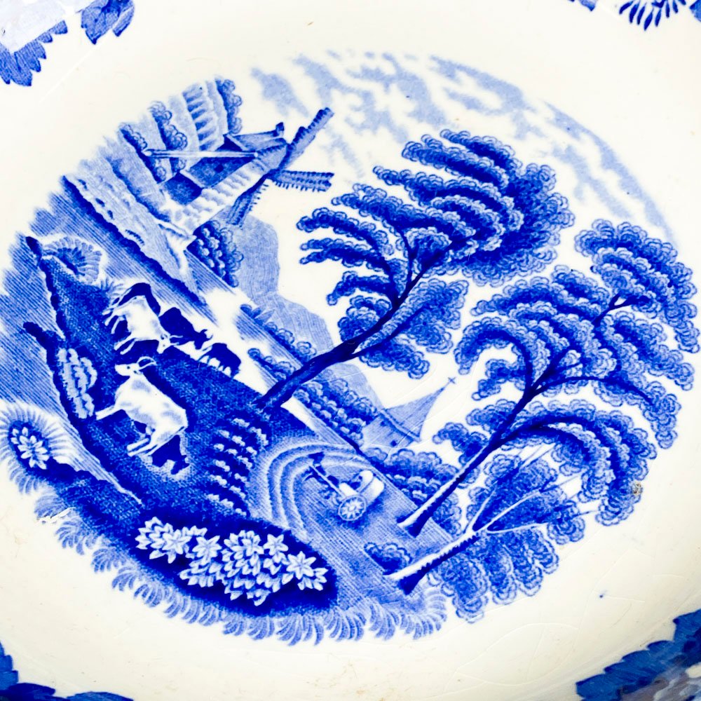 Cuatro platos de loza inglesa Woods Ware - imagen 3