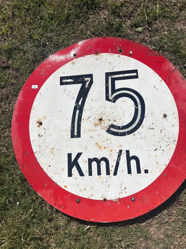 Cartel de señalización de 75 km/h, diametro 75 cm - imagen 1