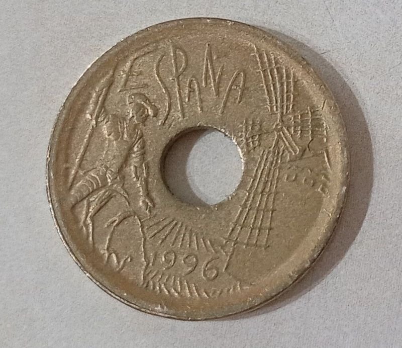 Moneda española de 25 Pesetas de 1996. Homenaje a Castilla La Mancha - imagen 2