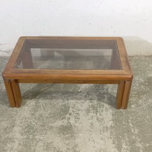 Mesa de Living Rectangular Madera y Vidrio Ahumado - imagen 3