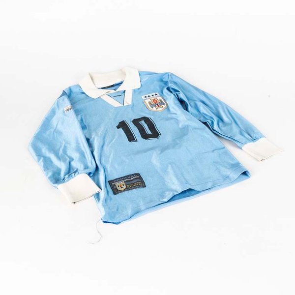 Camiseta de niño de la selección de Uruguay oficial de tienda marca meta N°10 modelo del año 1999