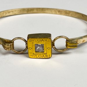 Pulsera Rígida de Plata con Piedra y Detalle BVLGARI - imagen 3