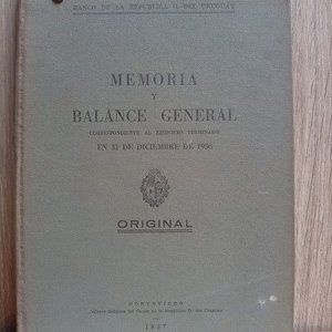 Lote siguiente: Memoria y Balance General Banco República Uruguay 1936 - Documentos Originales y Facsímil