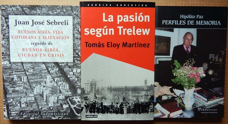 Lote de 3 Libros: La Pasión Según Trelew, Perfiles De Memoria y Buenos Aires