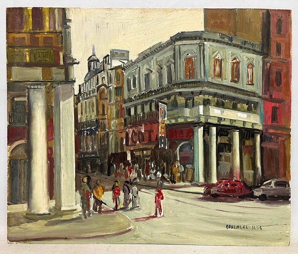 Pintura de Mario Gonzalez Sosa "Cuidad Vieja"