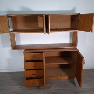 Mueble de madera en dos tramos con cajones y puertas - imagen 3