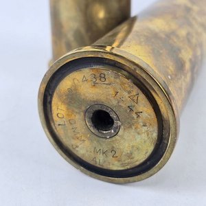 Par de Casquillos de Munición de Artillería 40mm Mk 2 - Segunda Guerra Mundial - imagen 3