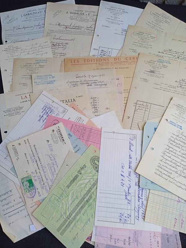 Colección de boletas antiguas y otros artículos - imagen 2