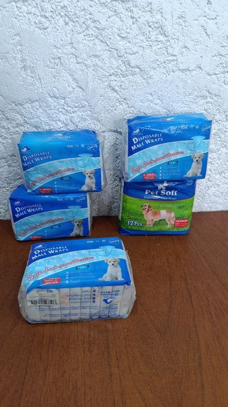 Lote siguiente: Pañales para mascotas en paquetes de 12