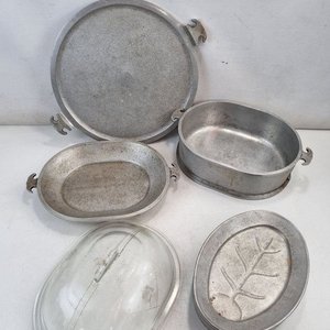 Set de 6 Piezas de Aluminio: Sartén, Asadera con Tapa y Bandejas 'Sizzling Server' - imagen 3