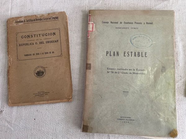 Lote de Constituciones y Planes de Estudio Uruguayos de 1918, 1951 y 1958 - imagen 1