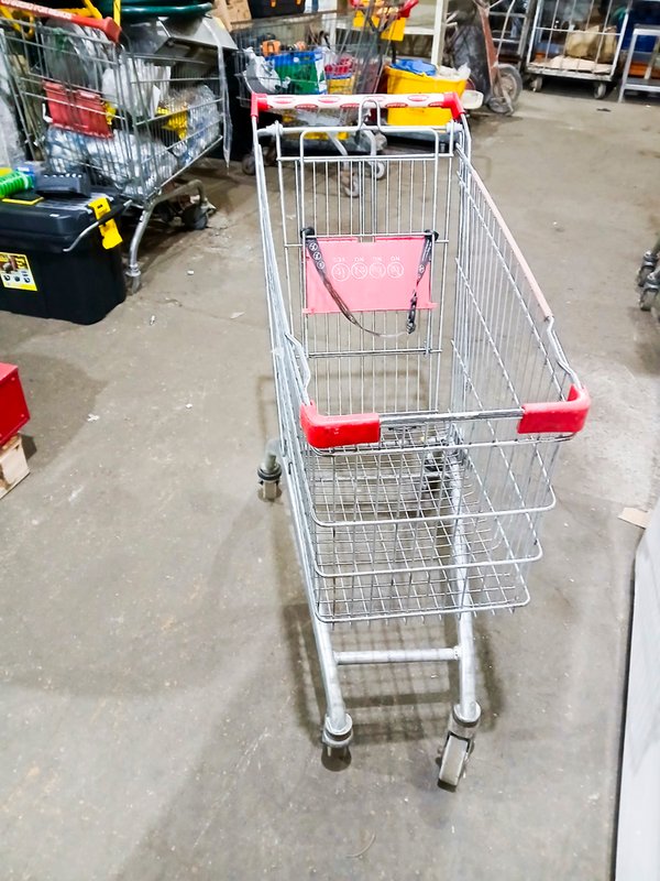 Carro de supermercado rojo para venta - imagen 3