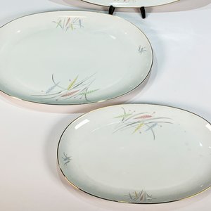 Tres Fuentes Ovaladas de Porcelana Bavaria Edelstein Blancas con Decoración - imagen 3