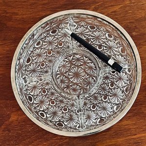 Copetinero Francés de Cristal con 5 Compartimientos y Virola Metálica - imagen 2