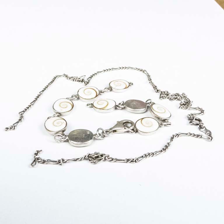 Pulsera y cadena de plata con avería - imagen 2
