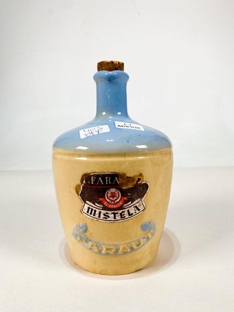 Botella de vidrio azul y amarillo - imagen 2