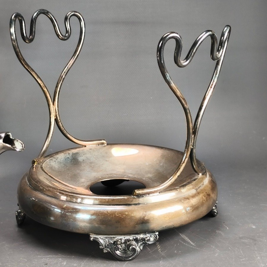 Samovar Sheffield completo con tapa abatible, tirador y asa en madera - imagen 8