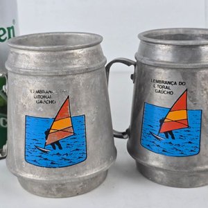 Lote de 4 Jarras y Vaso de Cerveza Heineken y Brahma - imagen 2