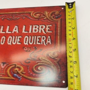 Chapa Decorativa Vintage "Parrilla Libre" - 28x19 cm - imagen 6