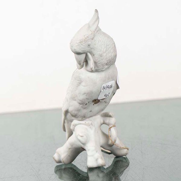 Figura de Ave en Biscuit Blanco, 6x15 cm - imagen 1