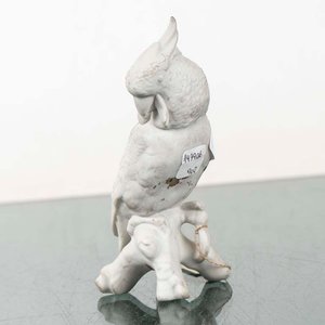 Figura de Ave en Biscuit Blanco, 6x15 cm - imagen 1