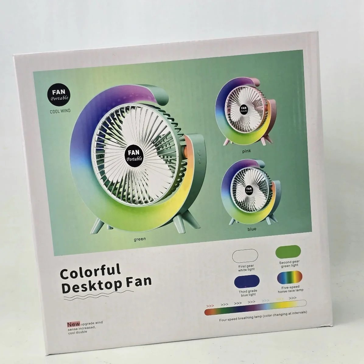 Ventilador portátil con iluminación y funciones adicionales - imagen 4