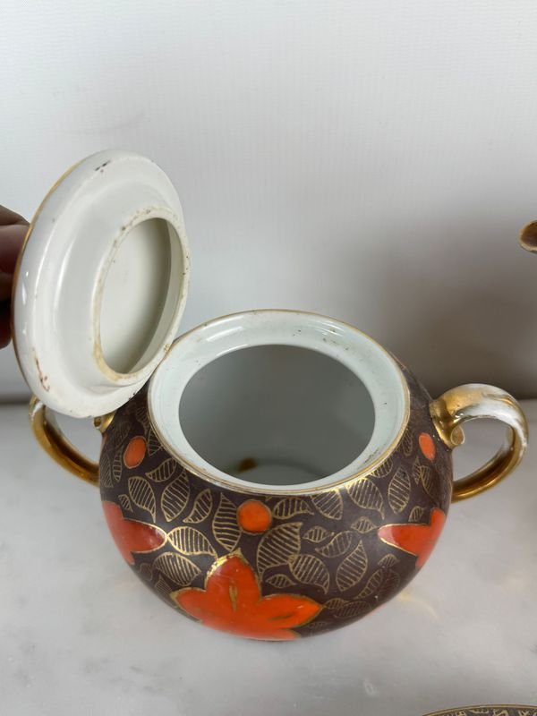 Servicio de té y postre en porcelana checoslovaca - imagen 9