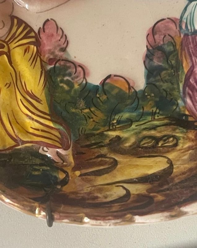 Plato decorativo de Capo Di Monte, siglo pasado - imagen 4