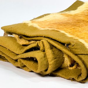 Colcha de Tela y Piel Marrón de 2 Plazas (153 x 180 cm) - imagen 3