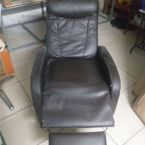 Sillón Reclinable de Cuero Marrón - imagen 4